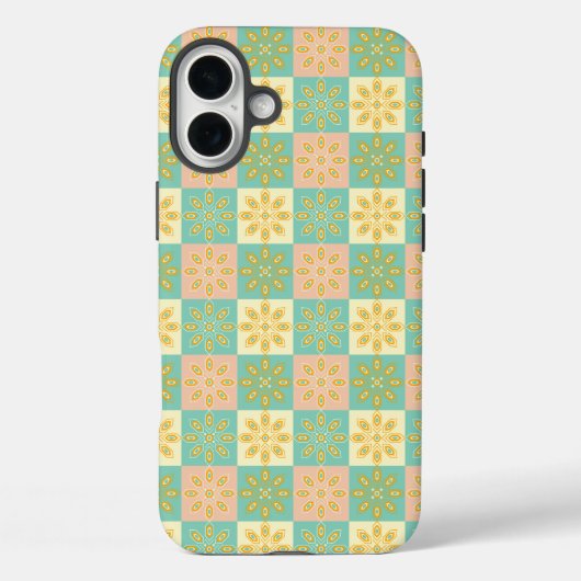 Seamless pattern with geometric floral motifs Case-Mate iPhone hülle (Rückseite)