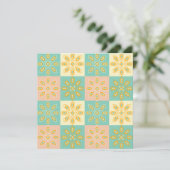 Seamless pattern with geometric floral motifs dankeskarte (Stehend Vorderseite)