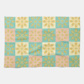 Seamless pattern with geometric floral motifs geschirrtuch (Horizontal)