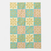 Seamless pattern with geometric floral motifs geschirrtuch (Vertikal)