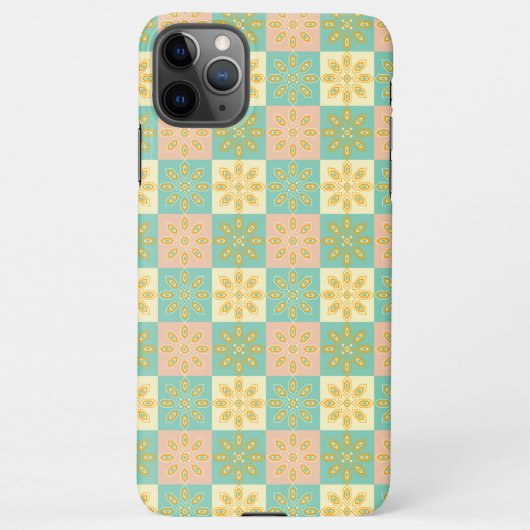 Seamless pattern with geometric floral motifs iPhone hülle (Rückseite)