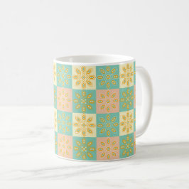 Seamless pattern with geometric floral motifs kaffeetasse