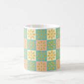 Seamless pattern with geometric floral motifs kaffeetasse (Mittel)
