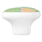 Seamless pattern with geometric floral motifs keramikknauf (Seitenansicht)