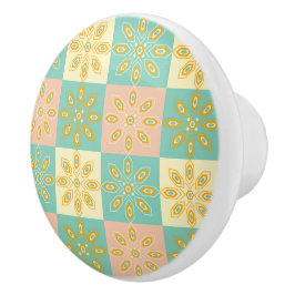 Seamless pattern with geometric floral motifs keramikknauf