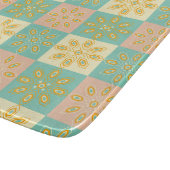 Seamless pattern with geometric floral motifs schneidebrett (Ecke)