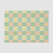 Seamless pattern with geometric floral motifs seidenpapier (Vorderseite)