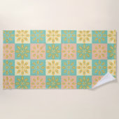 Seamless pattern with geometric floral motifs strandtuch (Vorderseite)