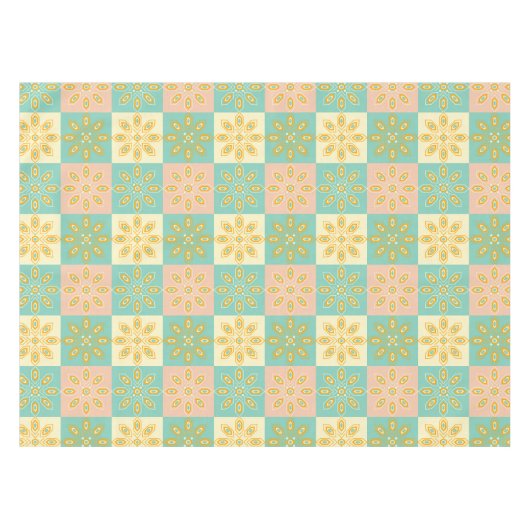 Seamless pattern with geometric floral motifs tischdecke (Vorderseite (Horizontal))