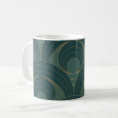Seamless pattern with golden and green circles on kaffeetasse (Vorderseite Links)