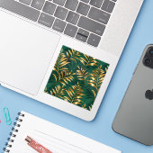 Seamless pattern with golden ferns aufkleber (Laptop mit iPhone)