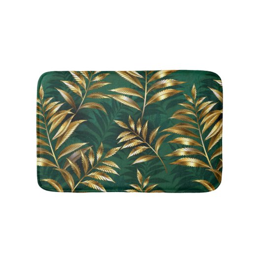 Seamless pattern with golden ferns badematte (Vorderseite)
