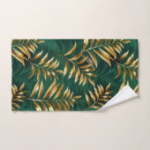 Seamless pattern with golden ferns badhandtuch set (Handtuch)