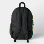 Seamless pattern with golden ferns bedruckter rucksack (Rückseite)