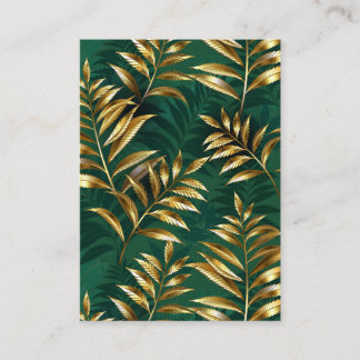 Seamless pattern with golden ferns begleitkarte