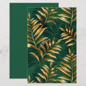 Seamless pattern with golden ferns briefpapier (Vorne/Hinten)