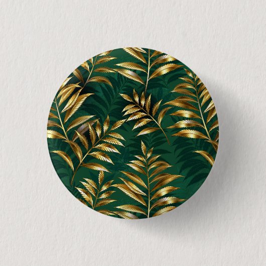 Seamless pattern with golden ferns button (Vorderseite)