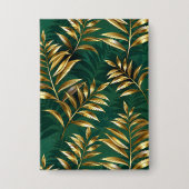 Seamless pattern with golden ferns button (Vorderseite)
