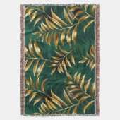 Seamless pattern with golden ferns decke (Vorderseite Vertikal)