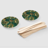 Seamless pattern with golden ferns fächer (Non-assembled)