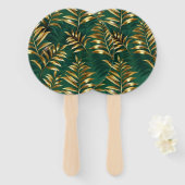 Seamless pattern with golden ferns fächer (Vorne und Hinten)