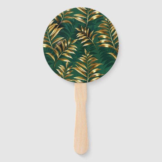 Seamless pattern with golden ferns fächer (Vorderseite)