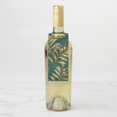 Seamless pattern with golden ferns flaschenanhänger (Auf Flasche)