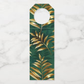 Seamless pattern with golden ferns flaschenanhänger (Rückseite)