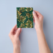 Seamless pattern with golden ferns flyer (Gruppe)