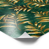 Seamless pattern with golden ferns fotodruck (Ecke)