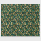 Seamless pattern with golden ferns geschenkpapier (Flach)