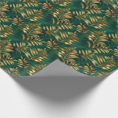 Seamless pattern with golden ferns geschenkpapier (Ecke)