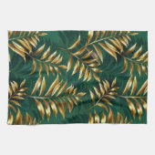 Seamless pattern with golden ferns geschirrtuch (Horizontal)
