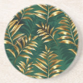 Seamless pattern with golden ferns getränkeuntersetzer (Vorne)
