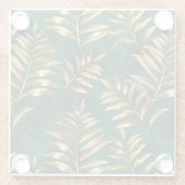 Seamless pattern with golden ferns glasuntersetzer (Rückseite)