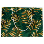 Seamless pattern with golden ferns große geschenktüte (Rückseite)