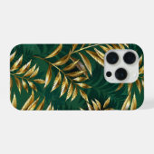 Seamless pattern with golden ferns iPhone hülle (Rückseite (Horizontal))