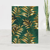 Seamless pattern with golden ferns karte (Rückseite)
