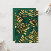 Seamless pattern with golden ferns karte (Vorderseite/Rückseite Beispiel)