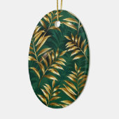 Seamless pattern with golden ferns keramik ornament (Links)