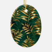 Seamless pattern with golden ferns keramik ornament (Hinten)