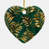 Seamless pattern with golden ferns keramik ornament (Hinten)