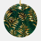 Seamless pattern with golden ferns keramik ornament (Hinten)