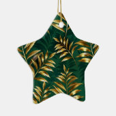 Seamless pattern with golden ferns keramik ornament (Rechts)