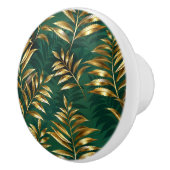 Seamless pattern with golden ferns keramikknauf (Rechts)