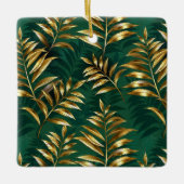 Seamless pattern with golden ferns keramikornament (Vorderseite)
