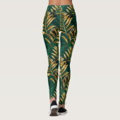 Seamless pattern with golden ferns leggings (Rückseite)