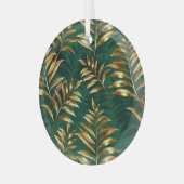 Seamless pattern with golden ferns ornament aus glas (Vorderseite links)