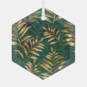 Seamless pattern with golden ferns ornament aus glas (Vorderseite)