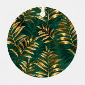 Seamless pattern with golden ferns ornament aus metall (Vorderseite)